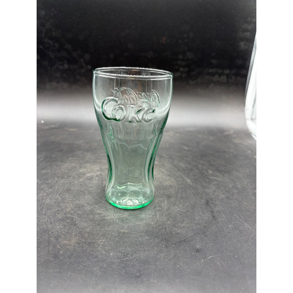 Coca-Cola Georgia Green Glass 5 inch Contour Embossed Logo Tumbler